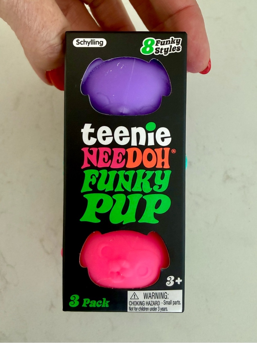 Teenie Needoh Funky Pup 3-Pack 💜💚🩷